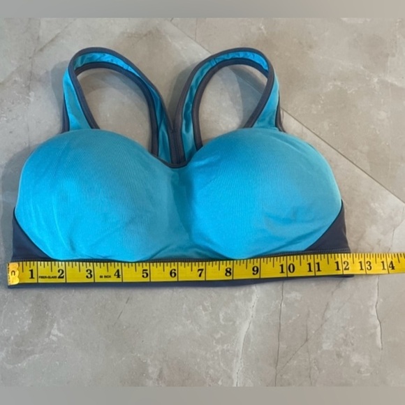 Champion Sports Bra Size See Photo Turquoise Gray Color Med Support Racerback - Picture 6 of 9
